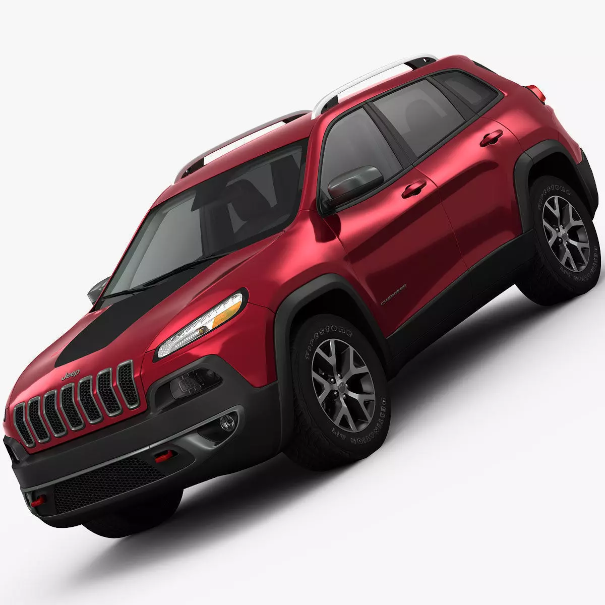 Jeep Cherokee Trailhawk 2014 detailed interior 3D model_0