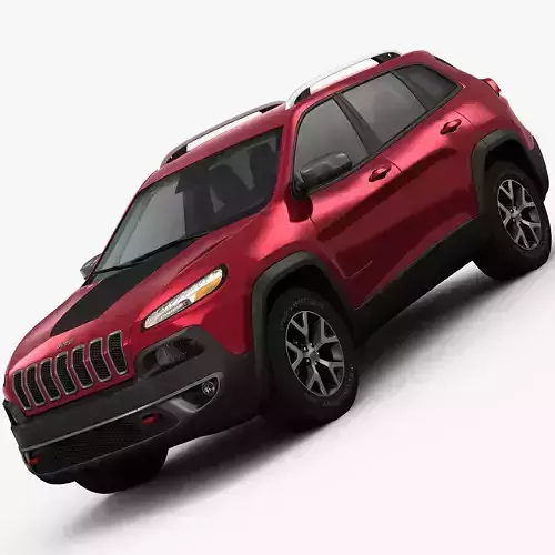 Jeep Cherokee Trailhawk 2014 detailed interior 3D model