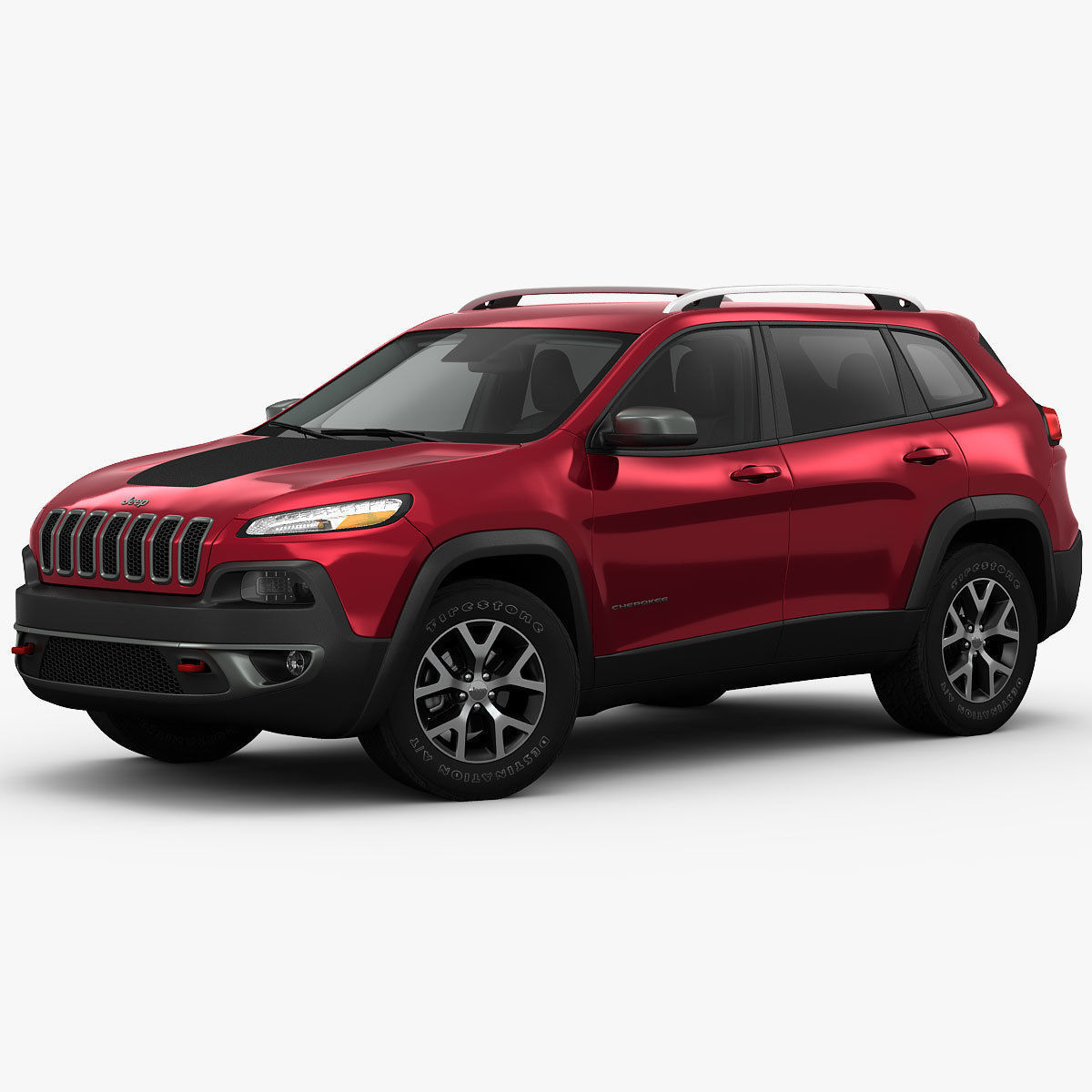 Jeep Cherokee Trailhawk 2014 detailed interior 3D model_8