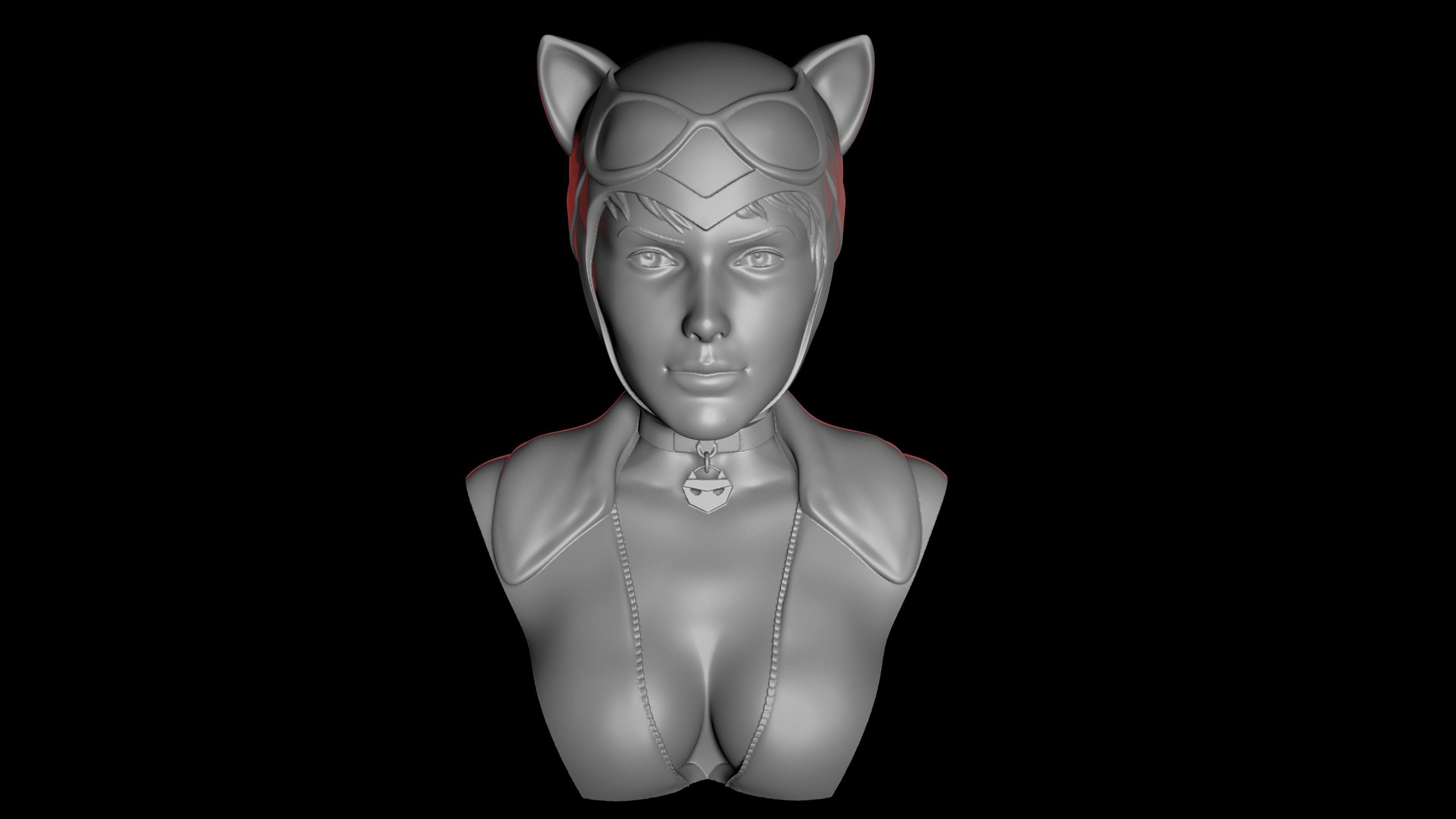 Bust - Catwoman 3D print model_14