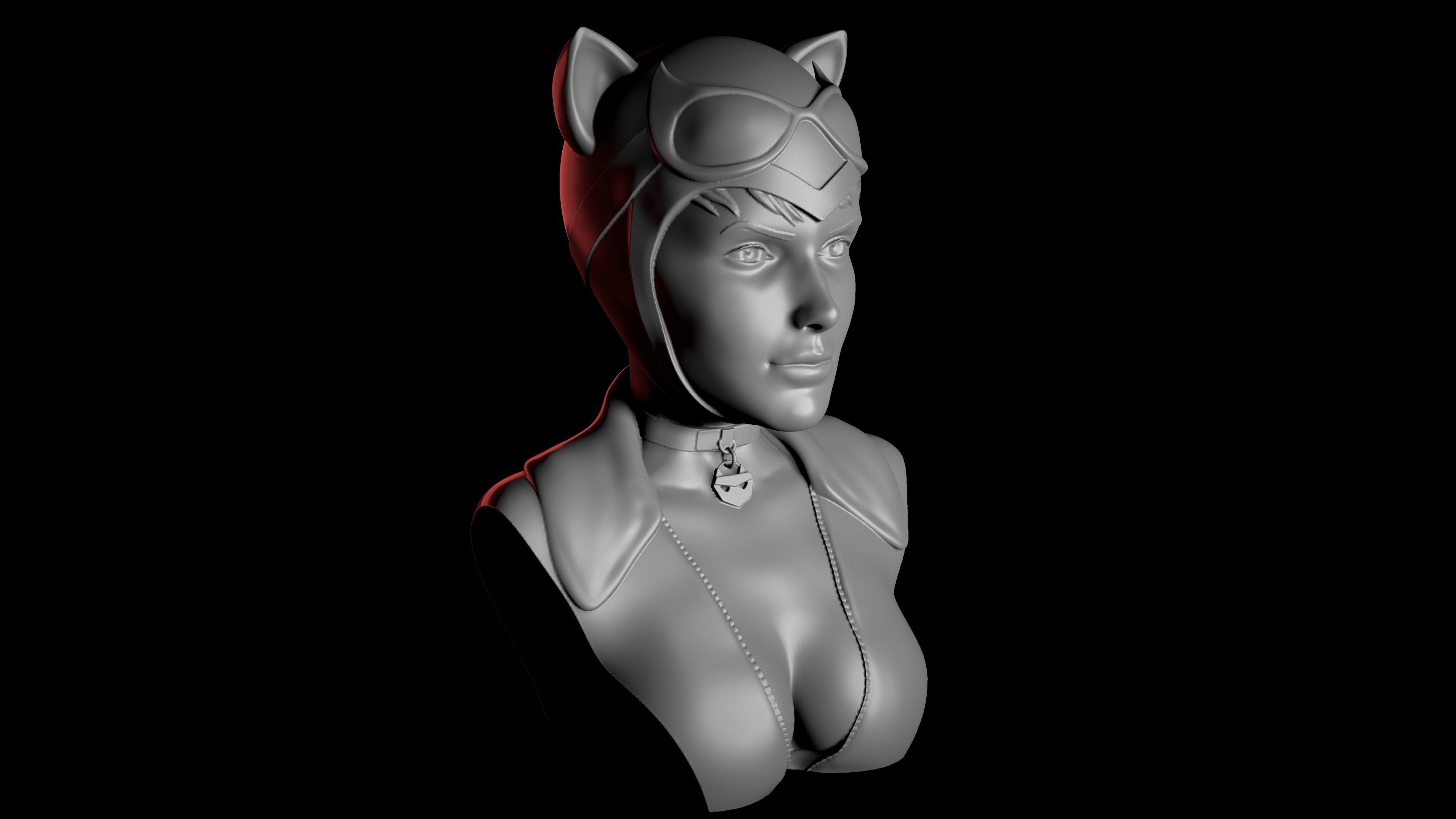 Bust - Catwoman 3D print model_13