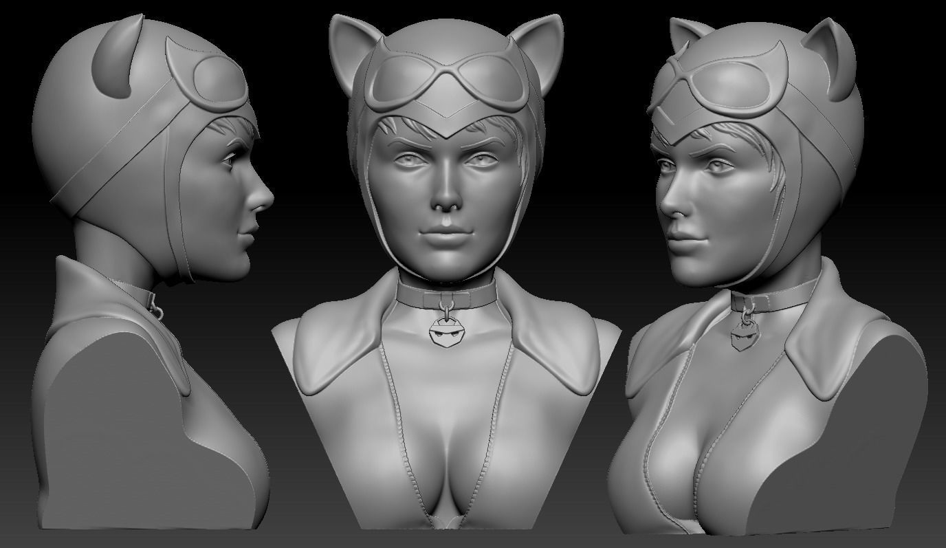 Bust - Catwoman 3D print model_8