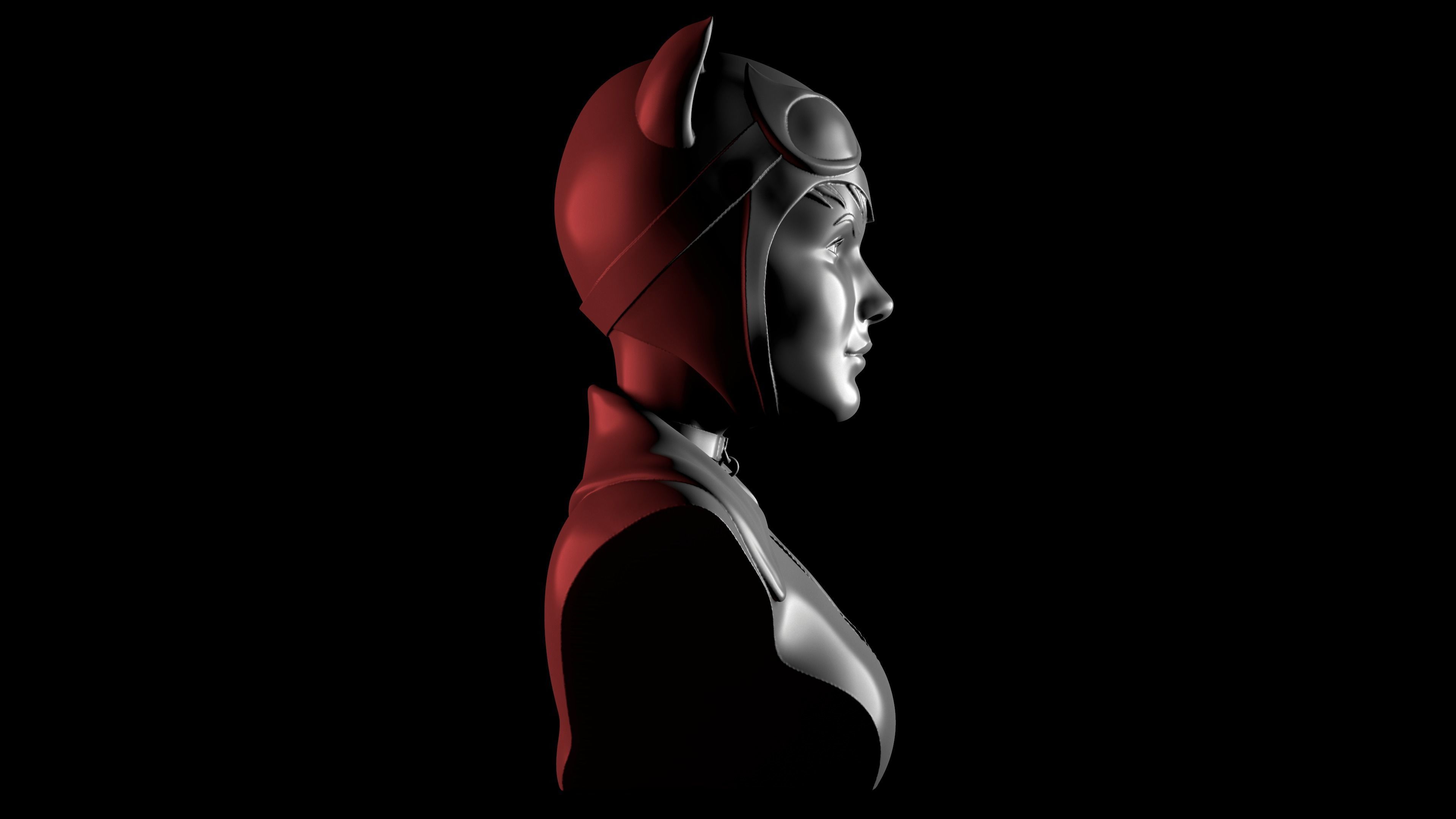Bust - Catwoman 3D print model_12