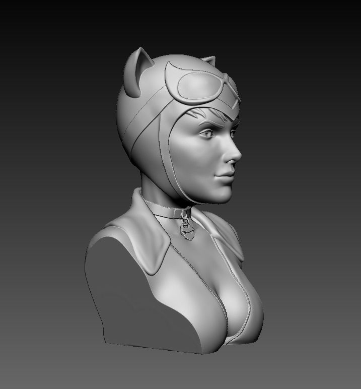 Bust - Catwoman 3D print model_16