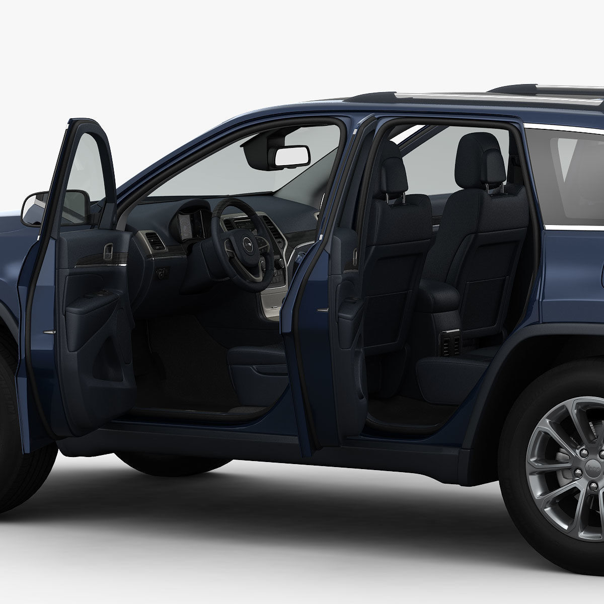 Jeep Grand Cherokee 2014 detailed interior 3D model_15