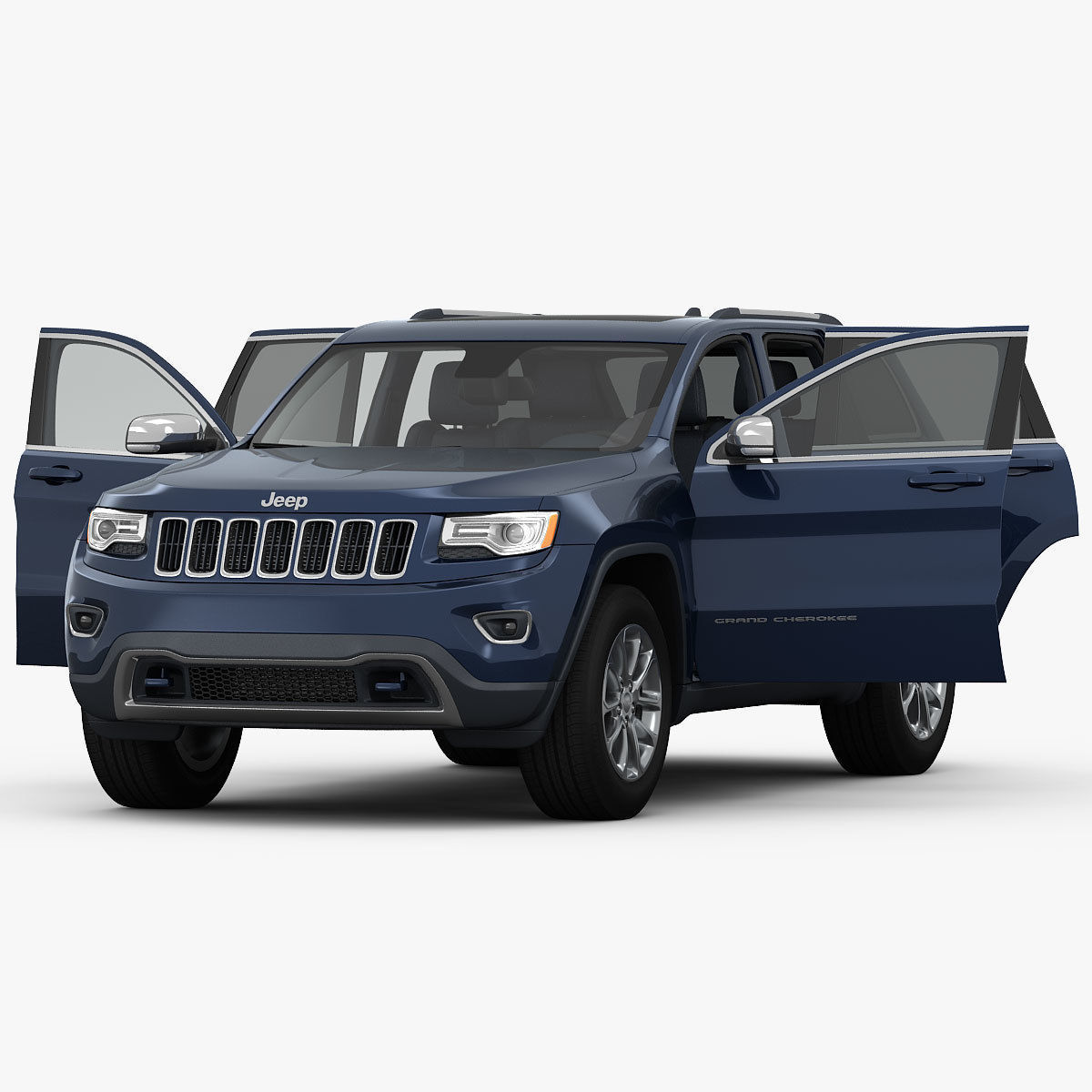 Jeep Grand Cherokee 2014 detailed interior 3D model_13
