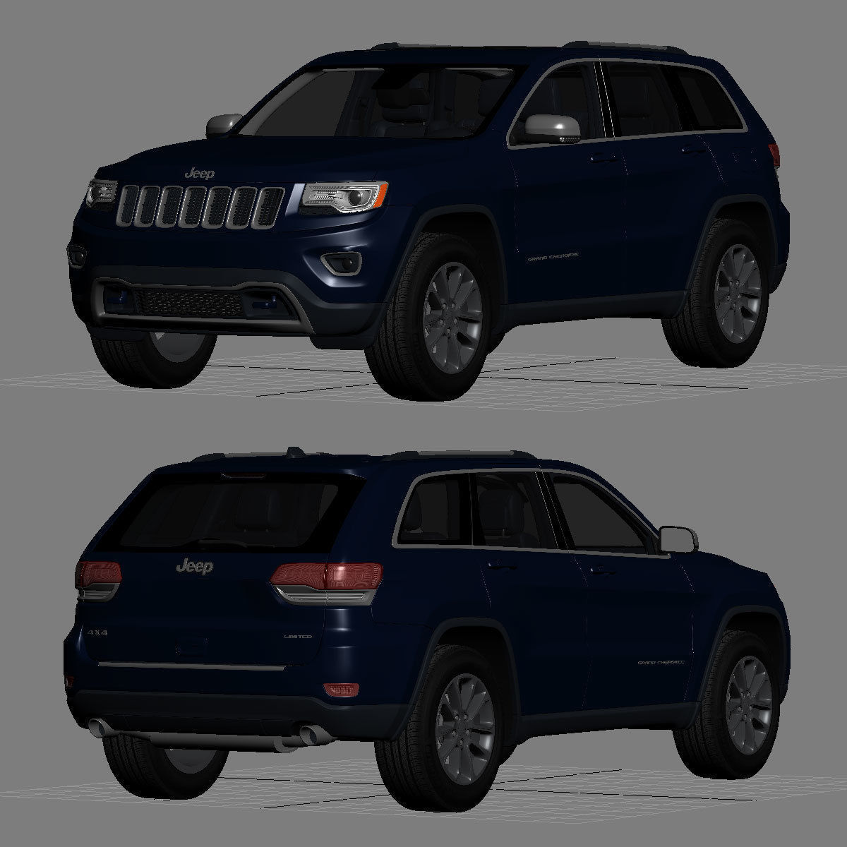 Jeep Grand Cherokee 2014 detailed interior 3D model_28