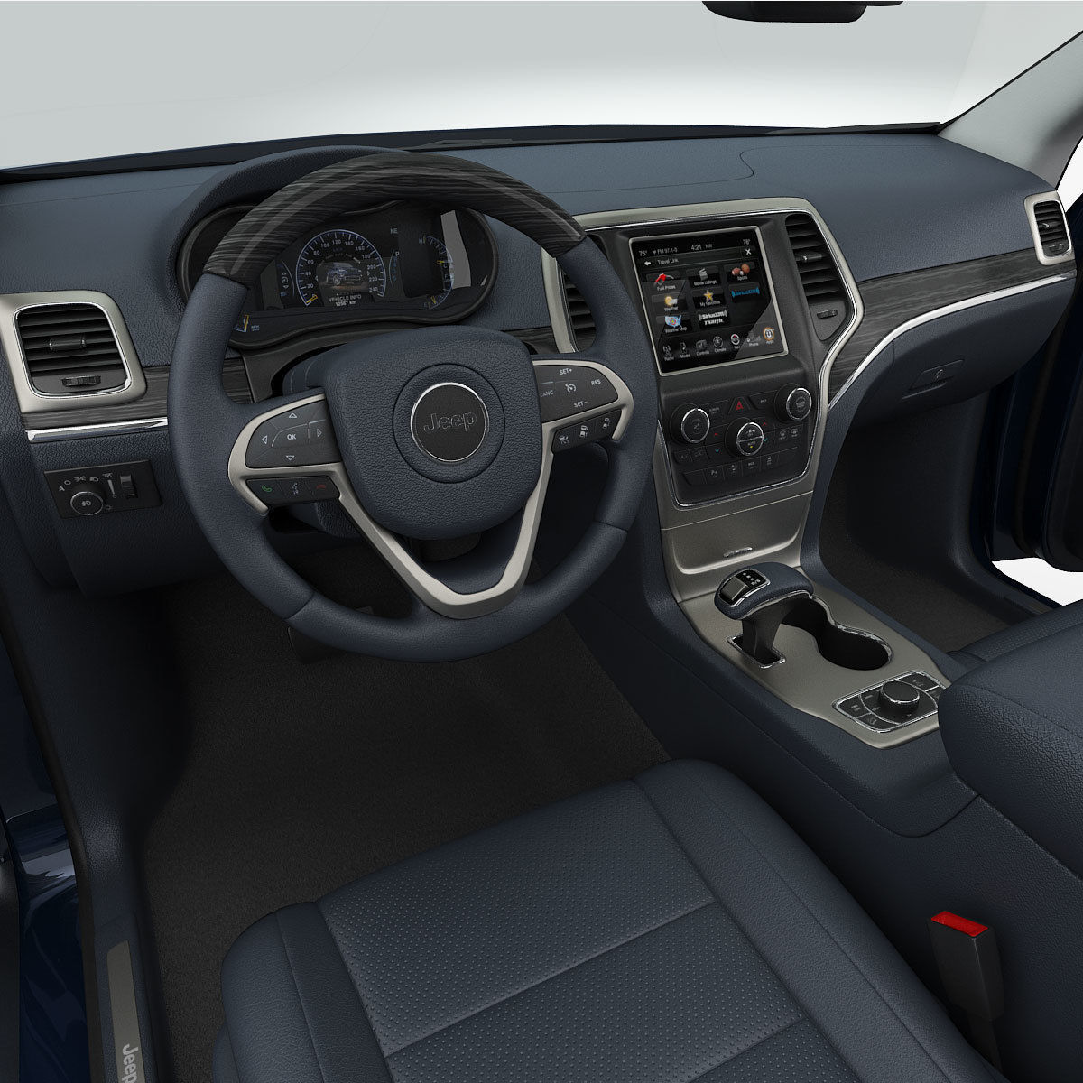 Jeep Grand Cherokee 2014 detailed interior 3D model_19