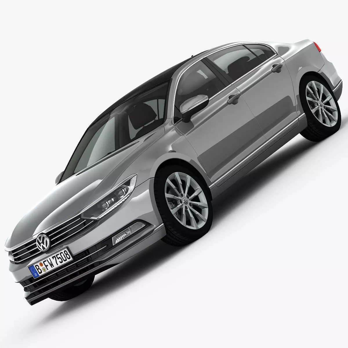 Volkswagen Passat 2015 detailed interior 3D model