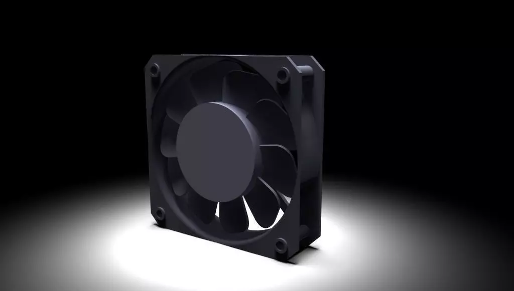 Request 40mm x 10mm dc computer fan iges or dwg  3D model_0