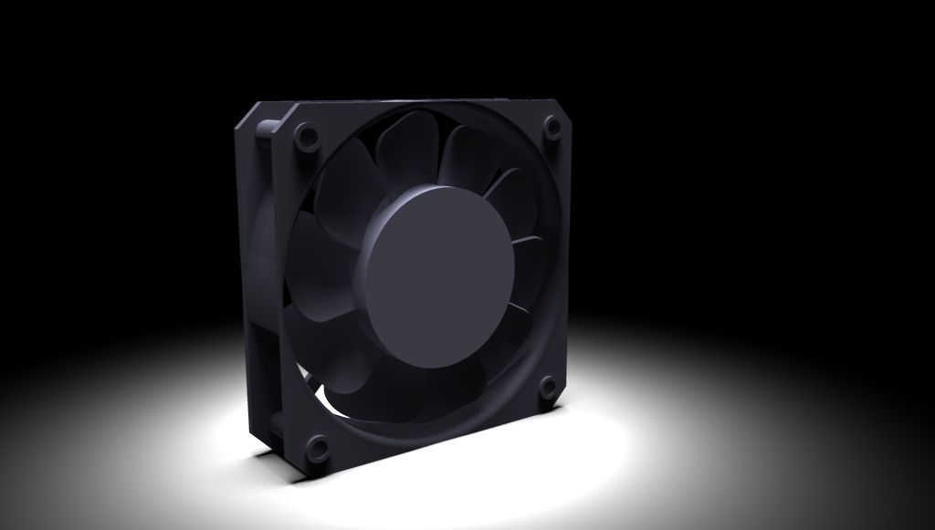 Request 40mm x 10mm dc computer fan iges or dwg  3D model_1