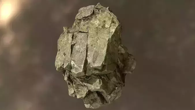 Rock 3D model low poly piece of