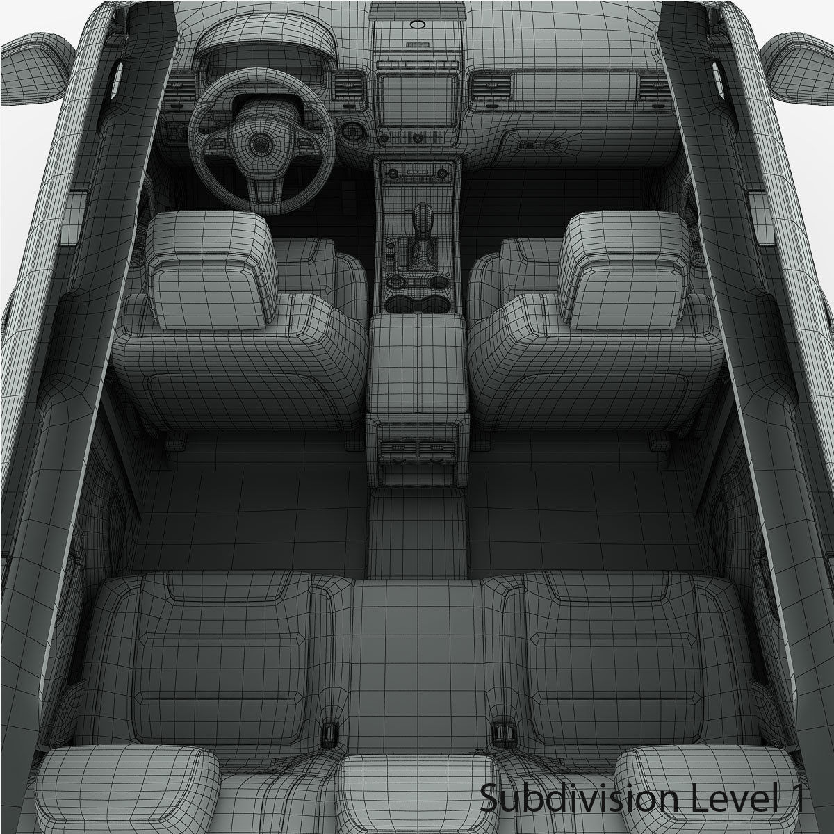 Volkswagen Touareg 2015 detailed interior 3D model_23