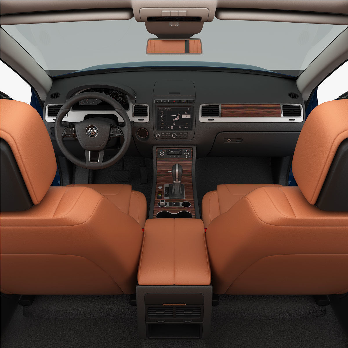 Volkswagen Touareg 2015 detailed interior 3D model_16