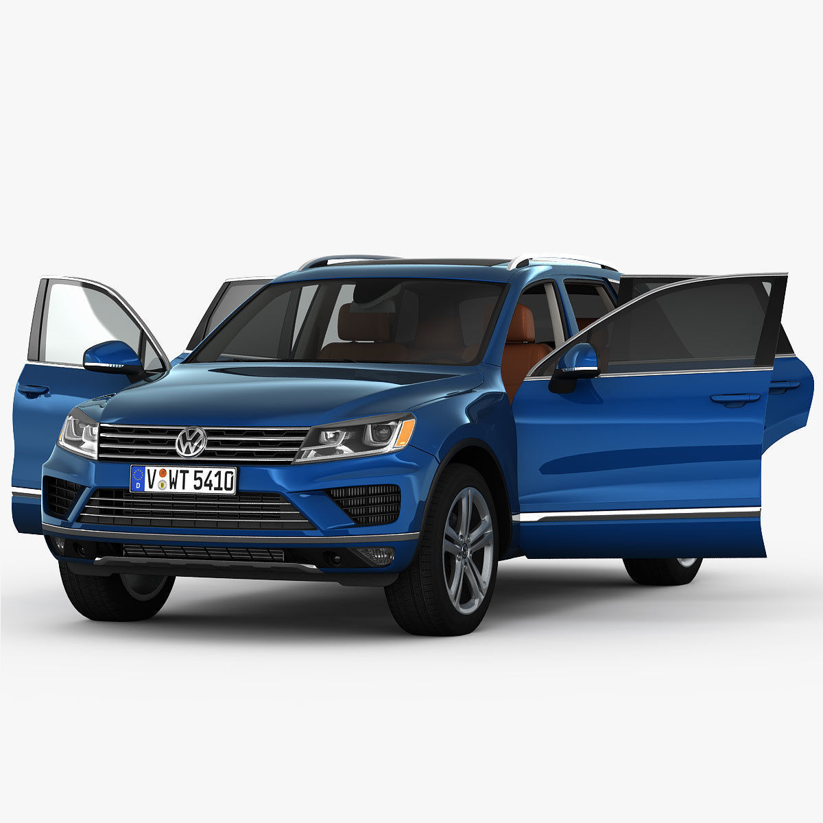 Volkswagen Touareg 2015 detailed interior 3D model_11