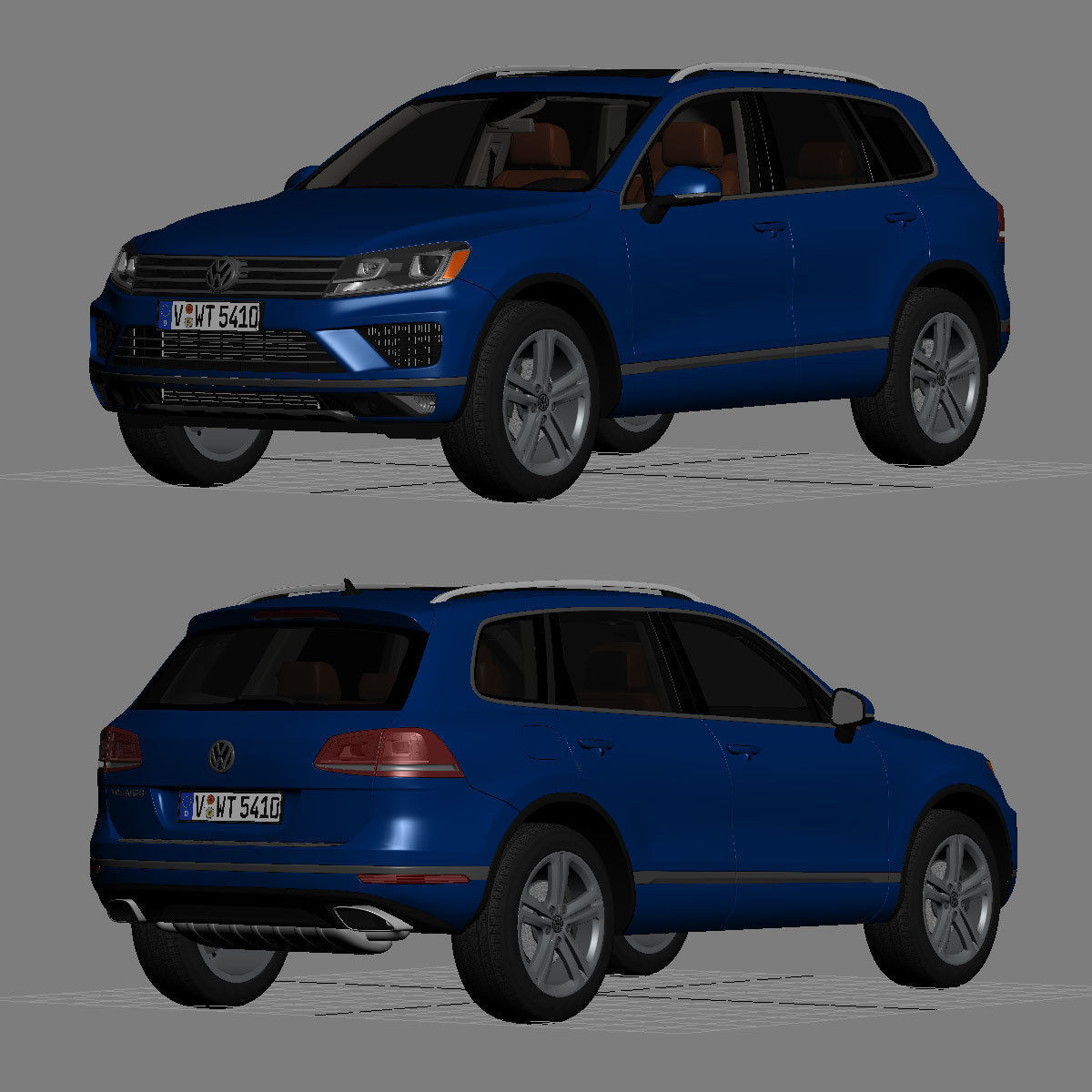 Volkswagen Touareg 2015 detailed interior 3D model_26