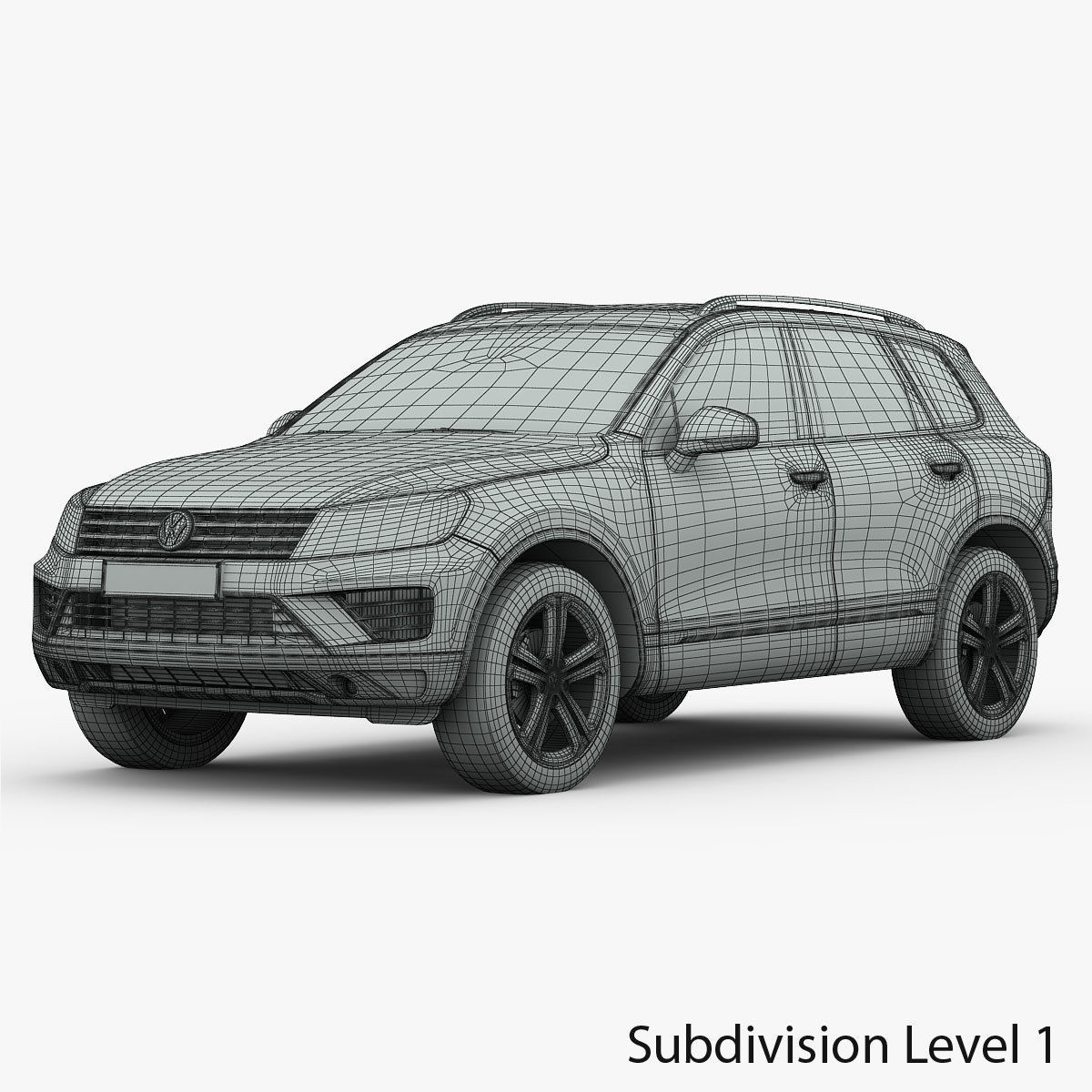 Volkswagen Touareg 2015 detailed interior 3D model_19