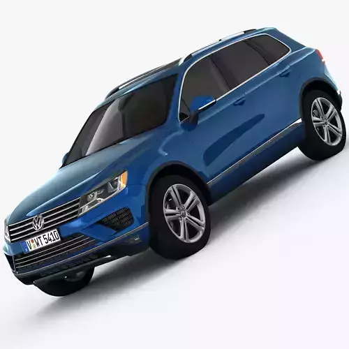 Volkswagen Touareg 2015 detailed interior 3D model