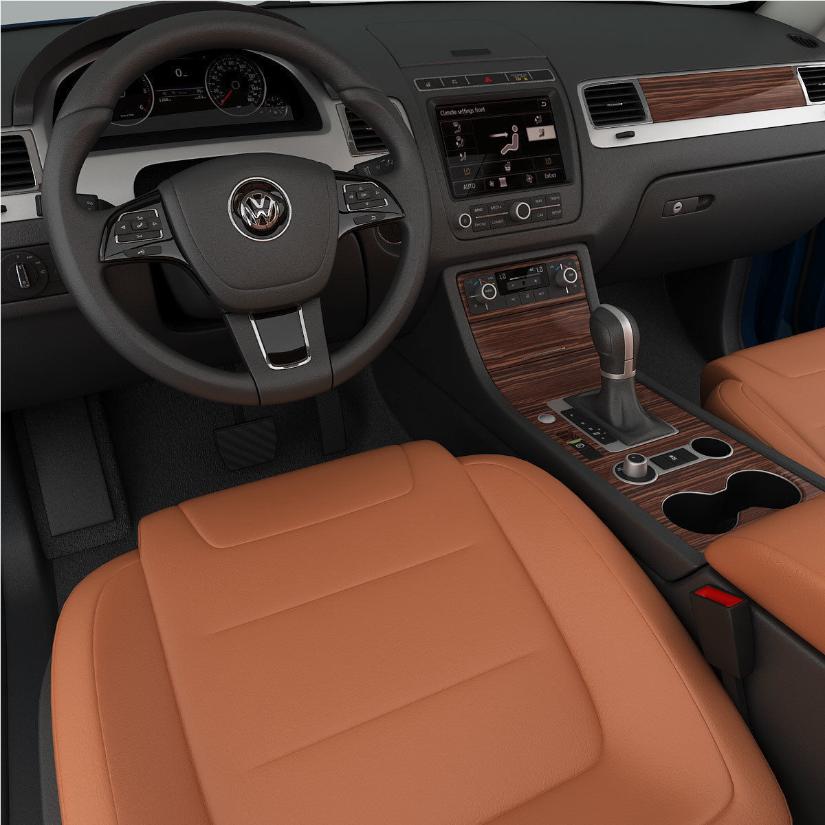 Volkswagen Touareg 2015 detailed interior 3D model_17