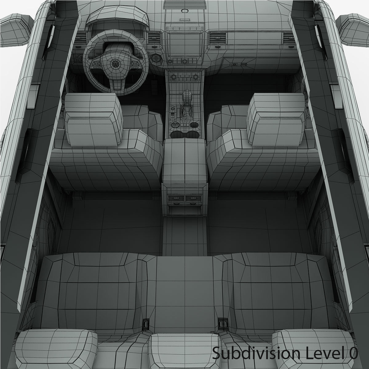Volkswagen Touareg 2015 detailed interior 3D model_22