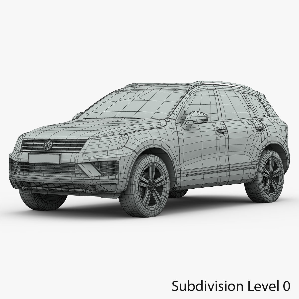 Volkswagen Touareg 2015 detailed interior 3D model_18