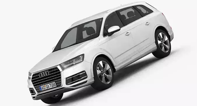 Audi Q7 2016 detailed interior 3D model