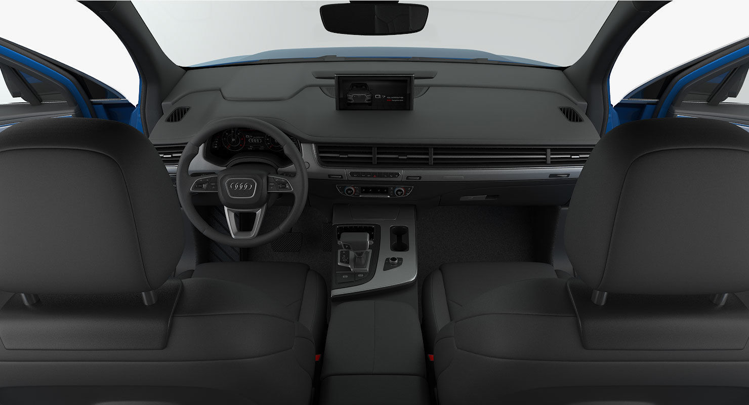 Audi Q7 S-Line 2016 detailed interior 3D model_18