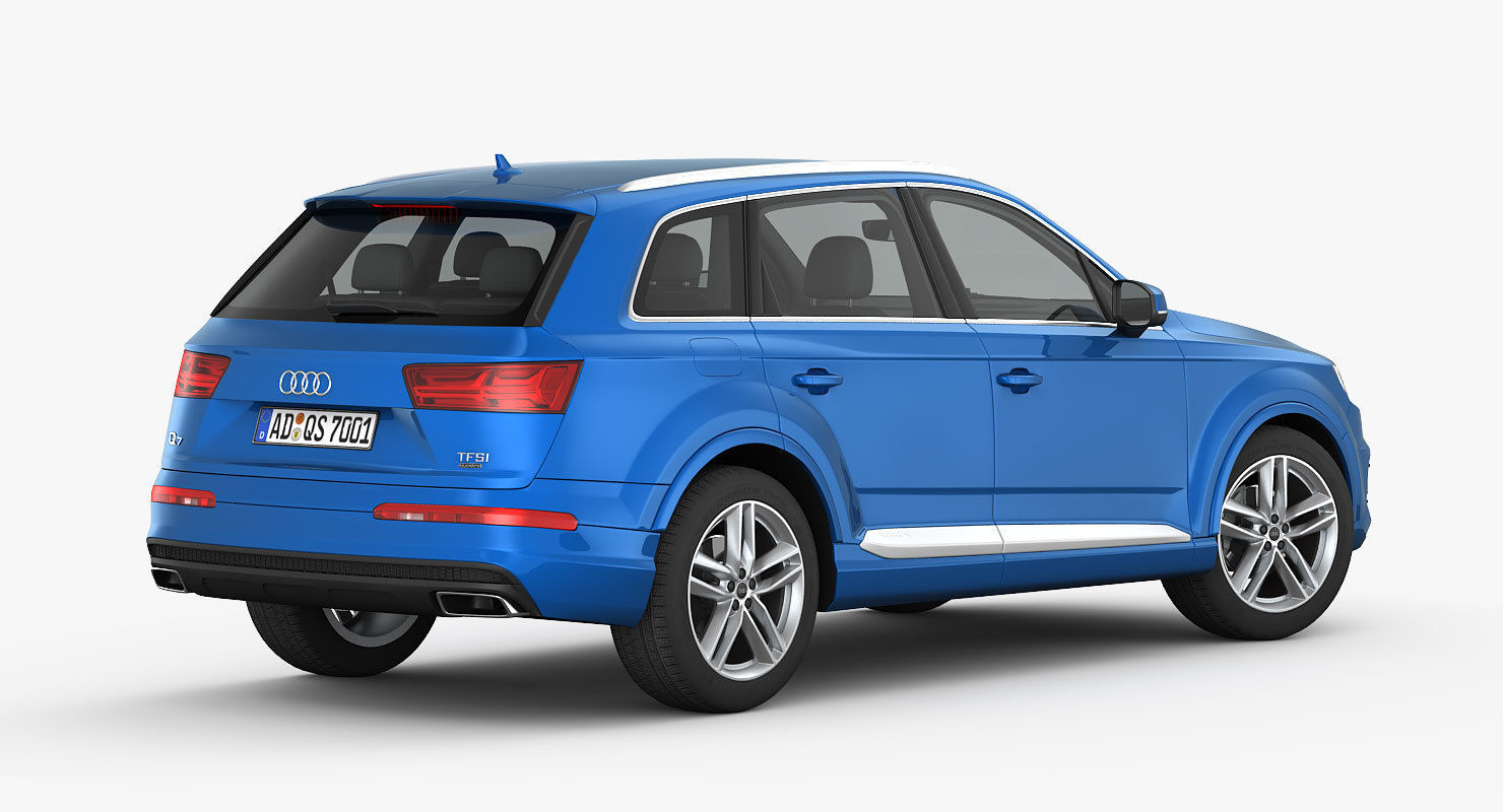 Audi Q7 S-Line 2016 detailed interior 3D model_3
