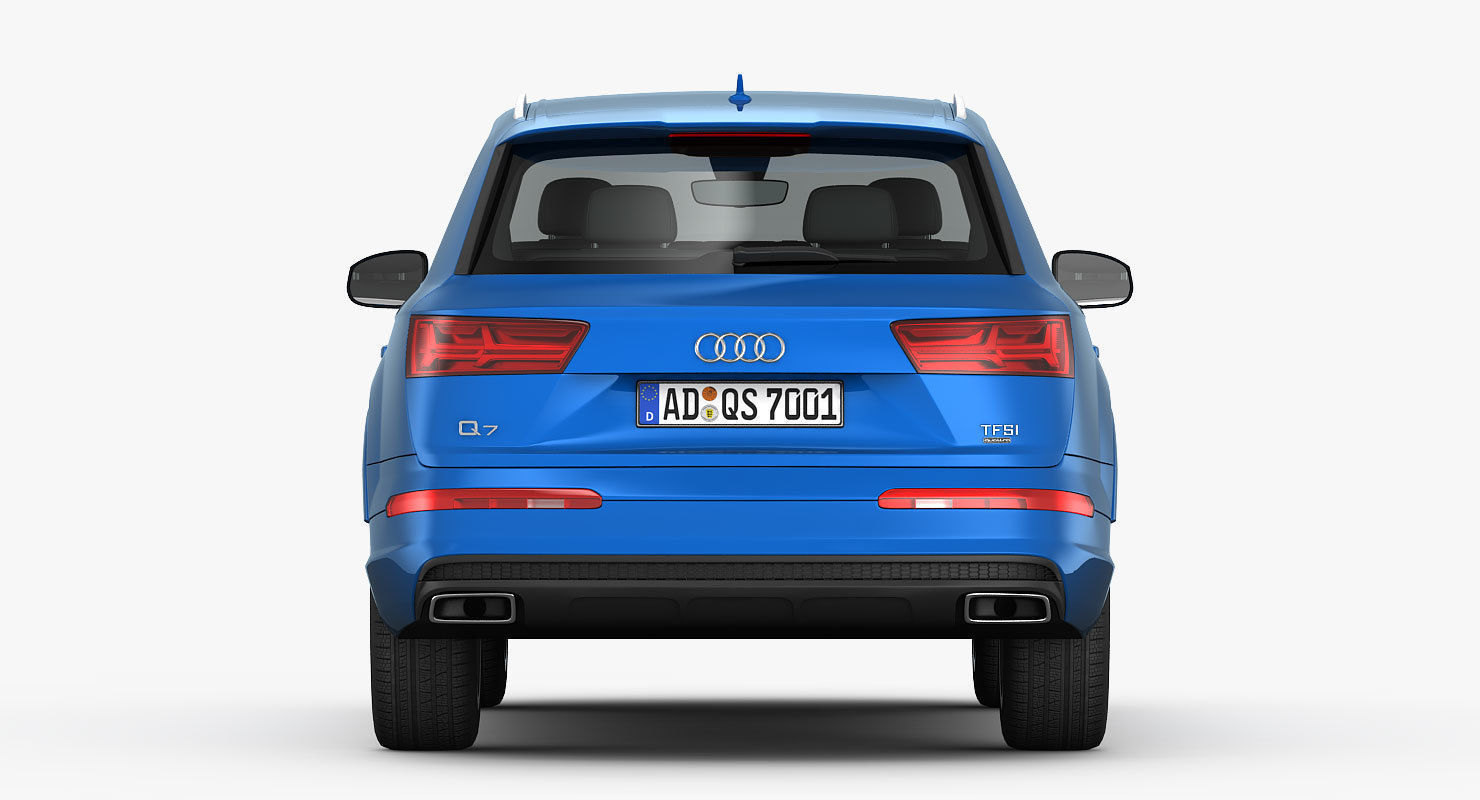 Audi Q7 S-Line 2016 detailed interior 3D model_11