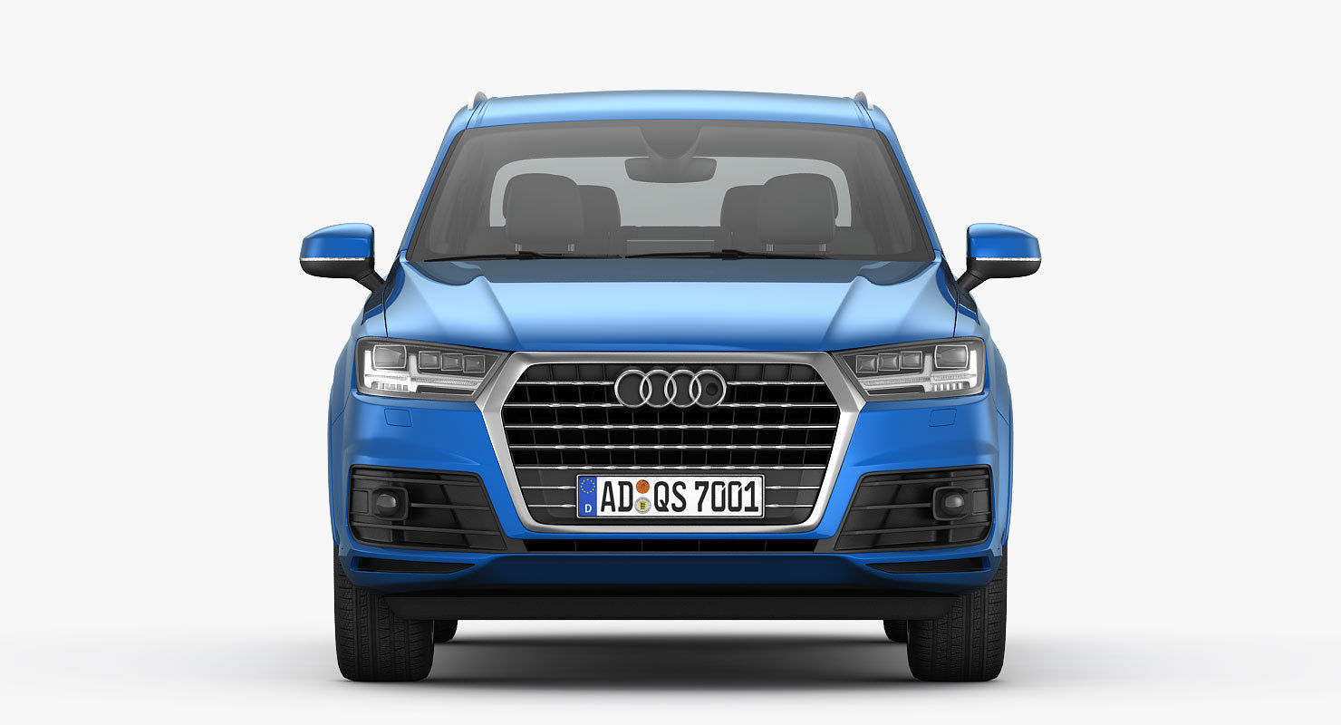 Audi Q7 S-Line 2016 detailed interior 3D model_10