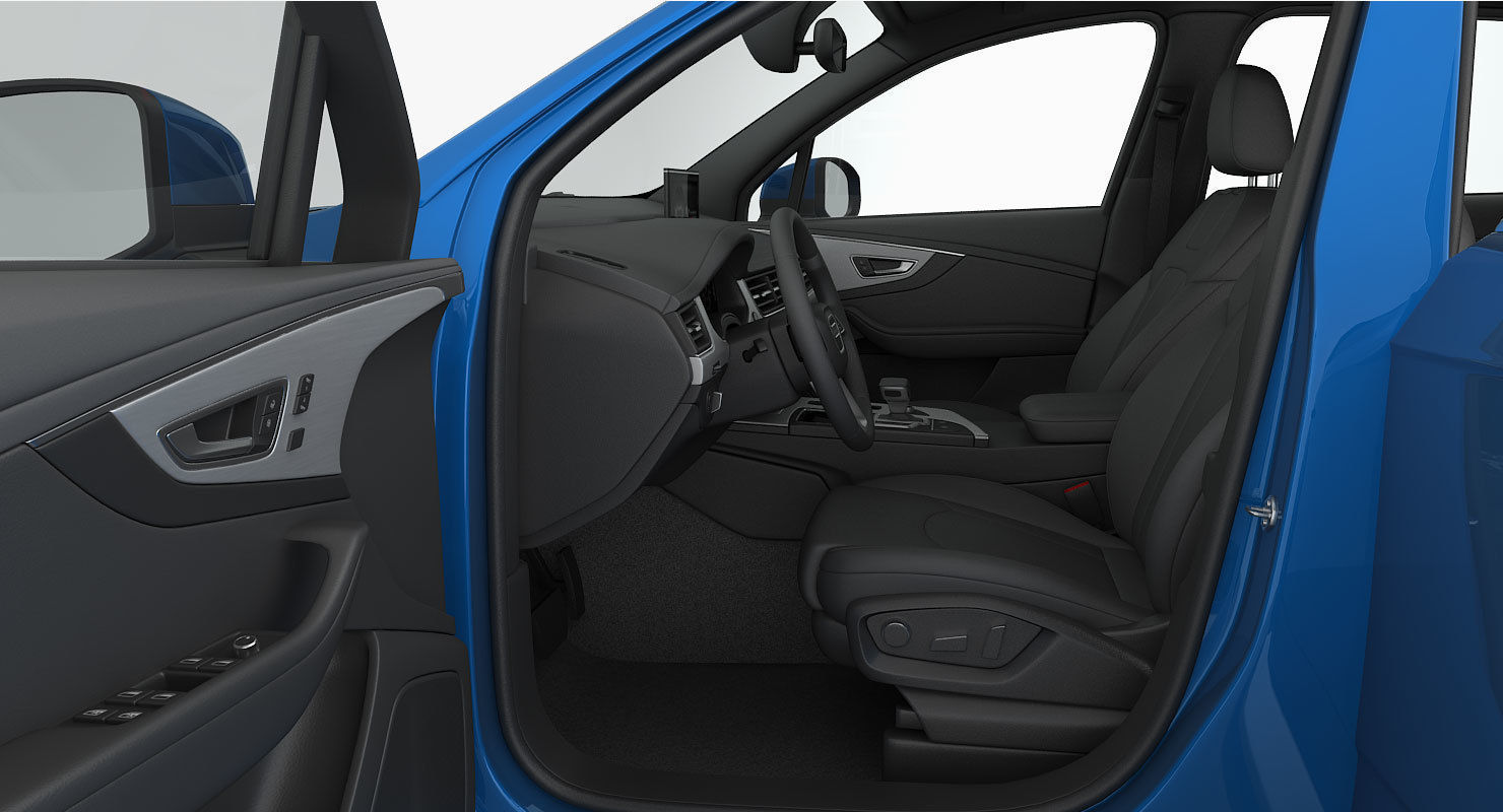 Audi Q7 S-Line 2016 detailed interior 3D model_15