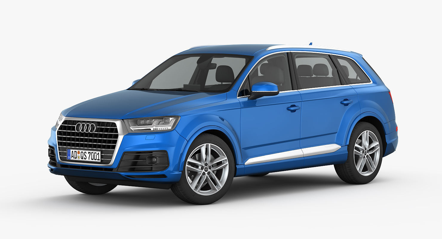 Audi Q7 S-Line 2016 detailed interior 3D model_6