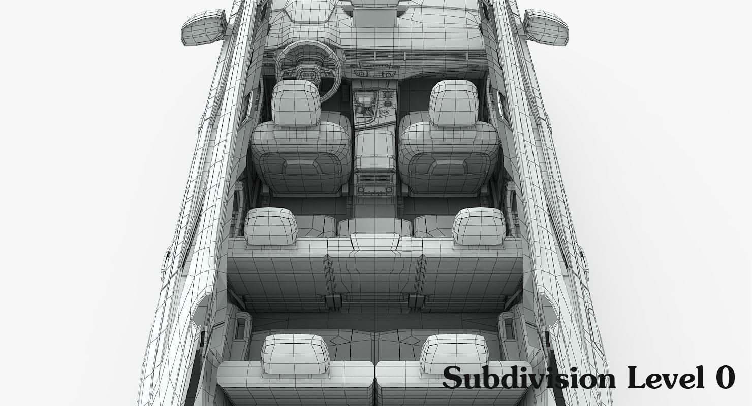 Audi Q7 S-Line 2016 detailed interior 3D model_24