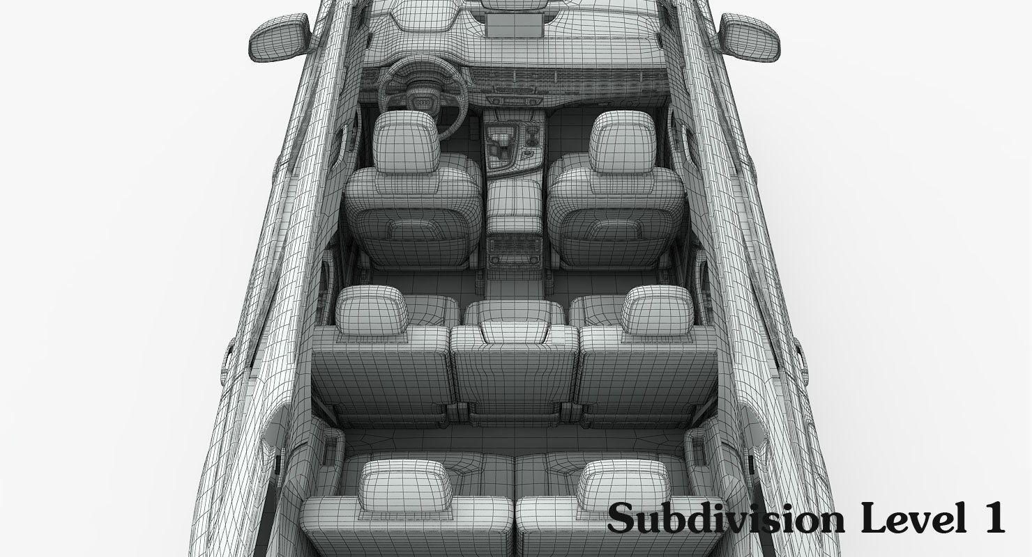 Audi Q7 S-Line 2016 detailed interior 3D model_25