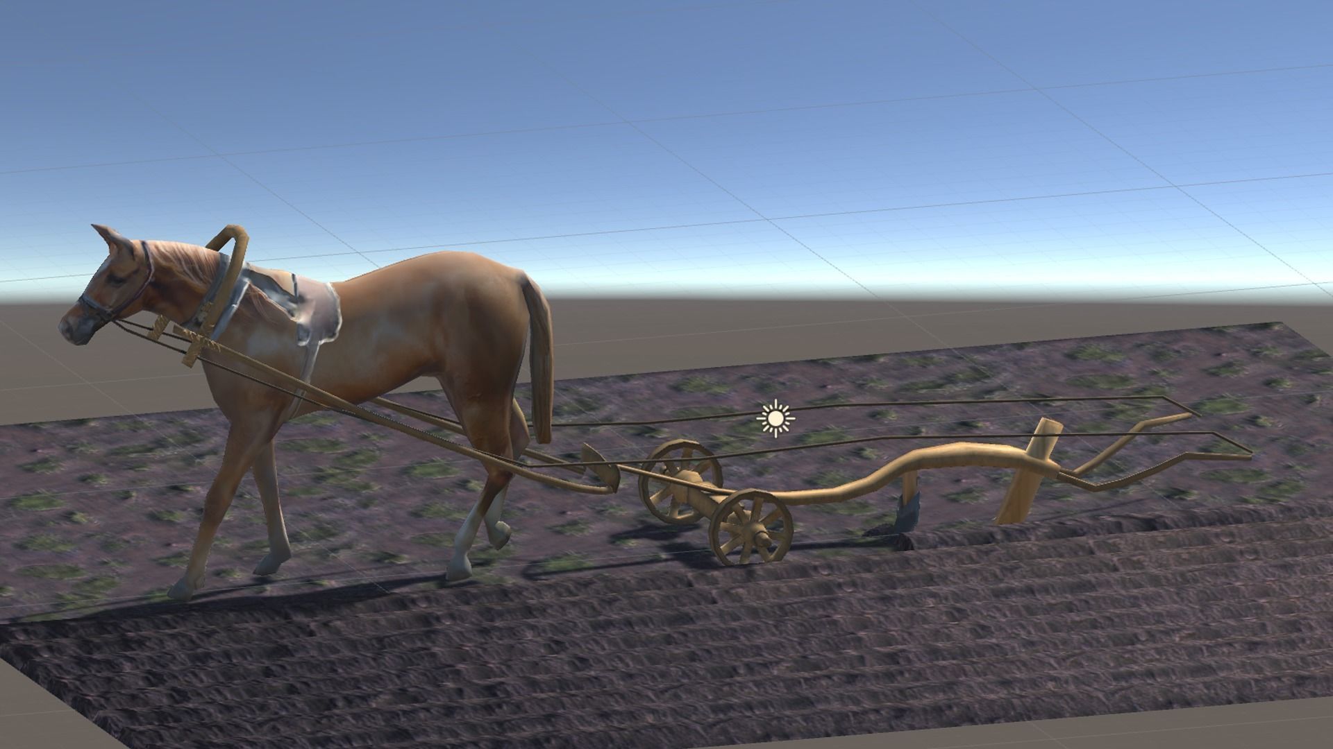 3D model Horse Plows Animated VR / AR / lowpoly rigged animated CGTrader