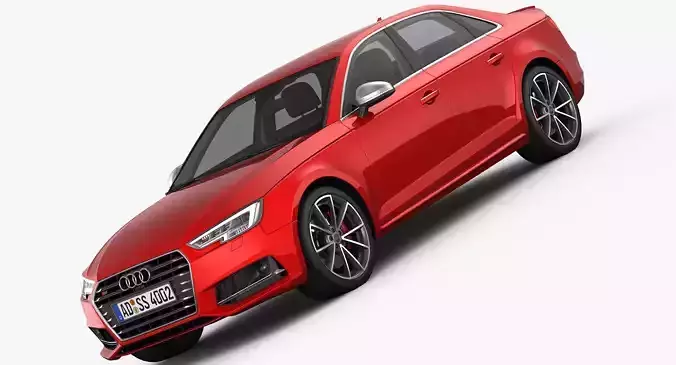 Audi S4 2016 detailed interior 3D model