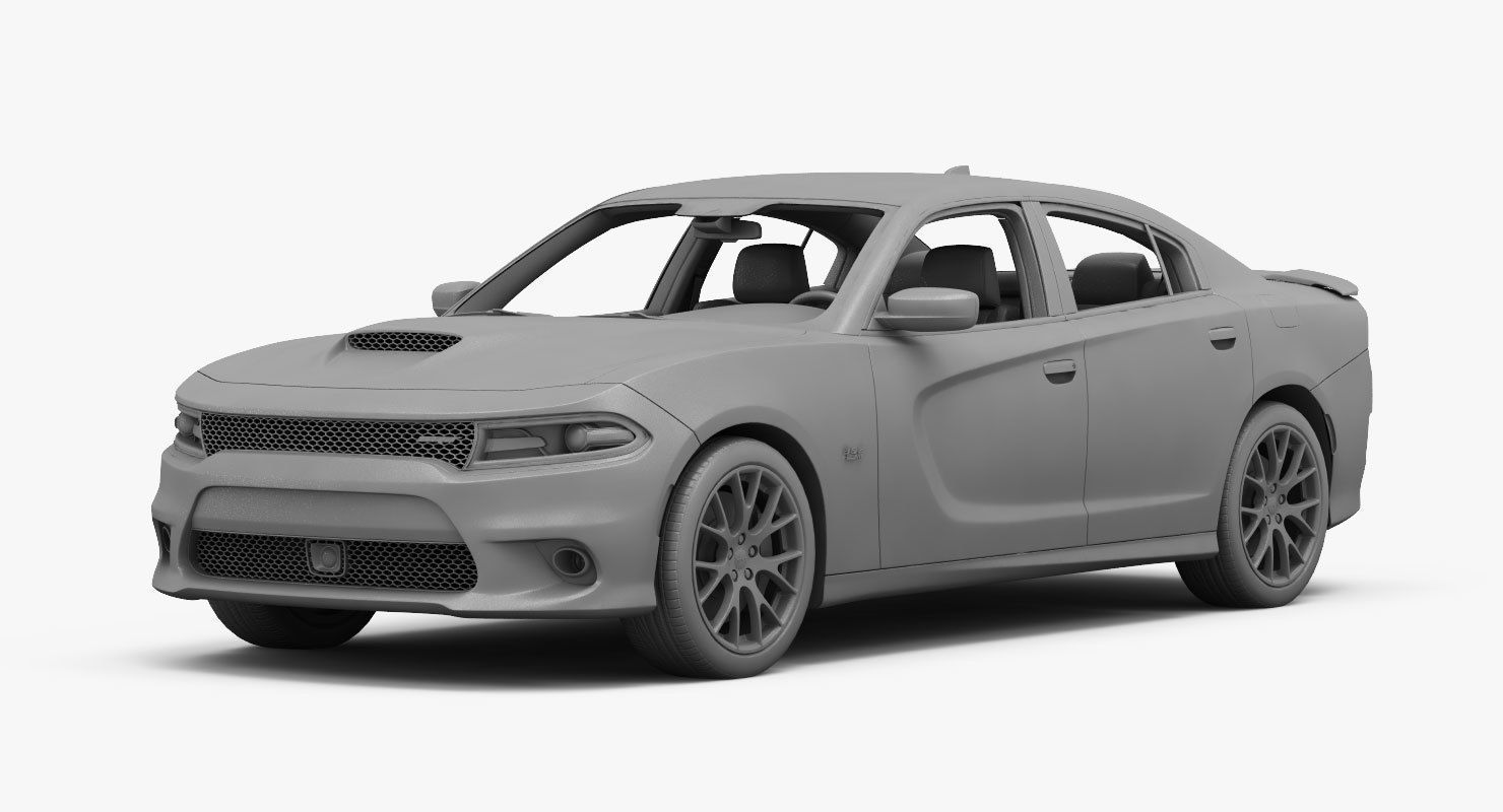 Dodge Charger SRT 392 2015 detailed interior 3D model_26