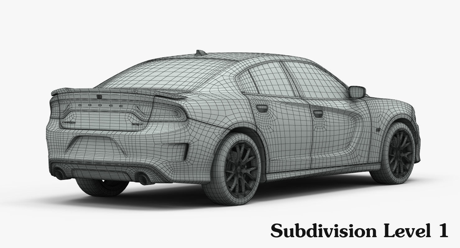 Dodge Charger SRT 392 2015 detailed interior 3D model_23