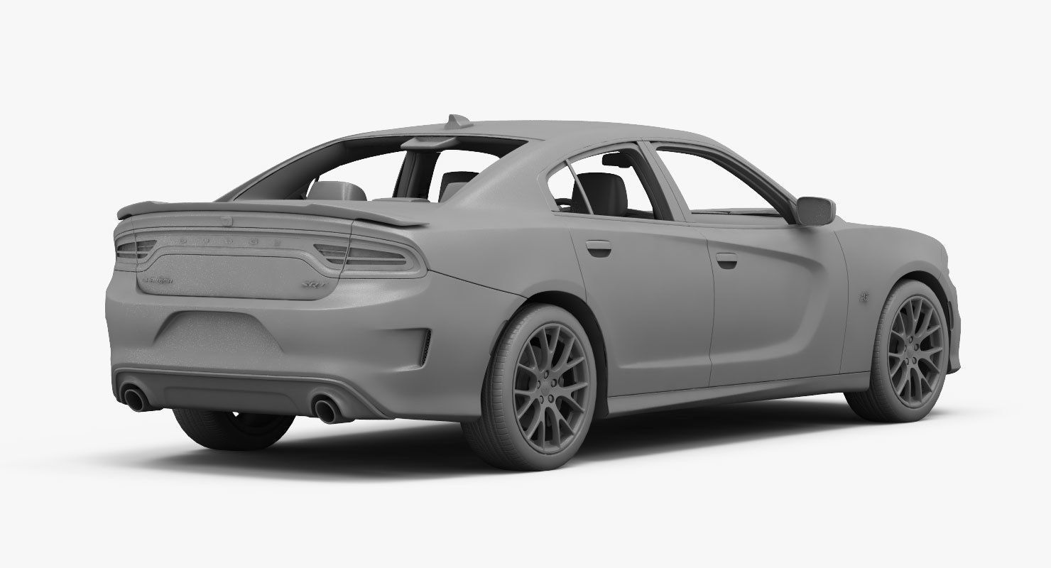Dodge Charger SRT 392 2015 detailed interior 3D model_27