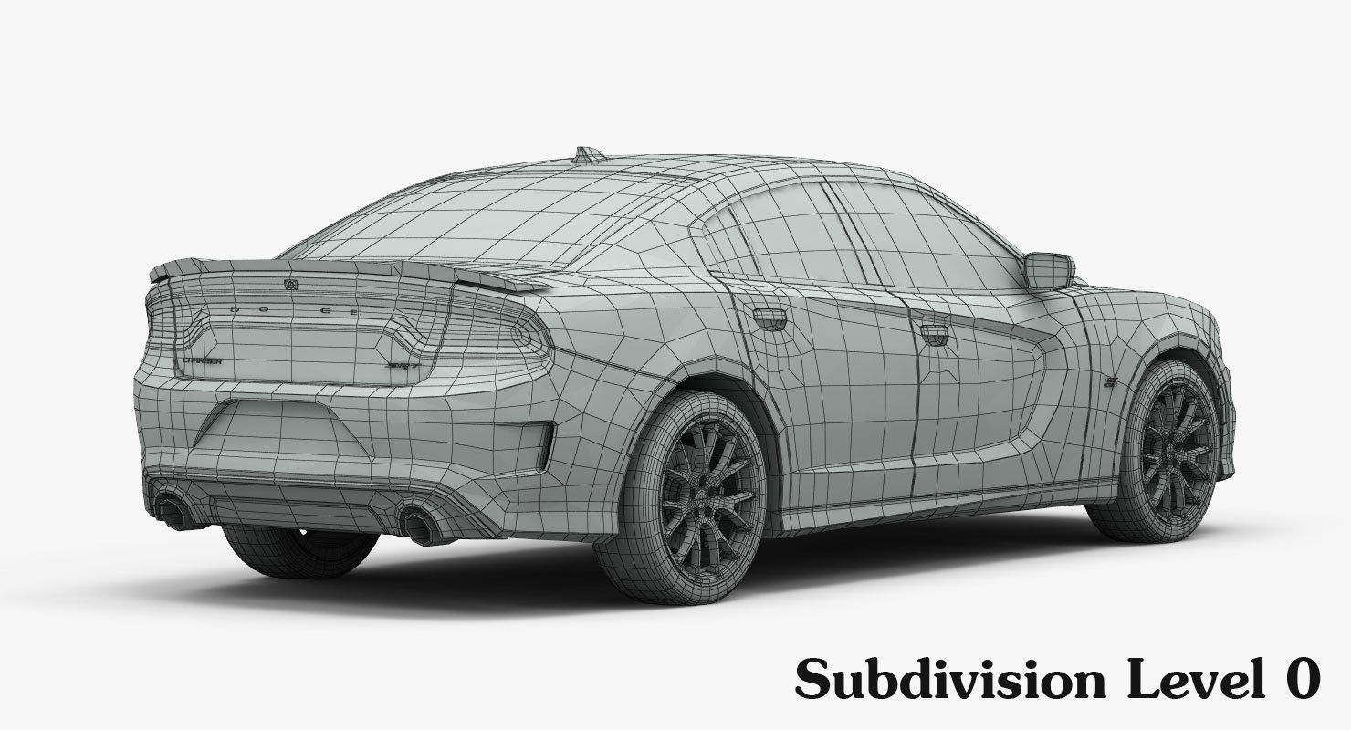 Dodge Charger SRT 392 2015 detailed interior 3D model_22