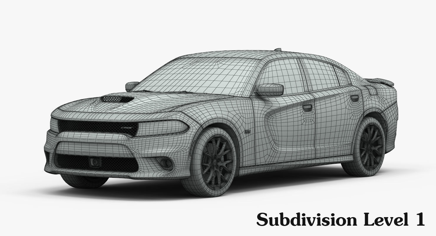 Dodge Charger SRT 392 2015 detailed interior 3D model_21