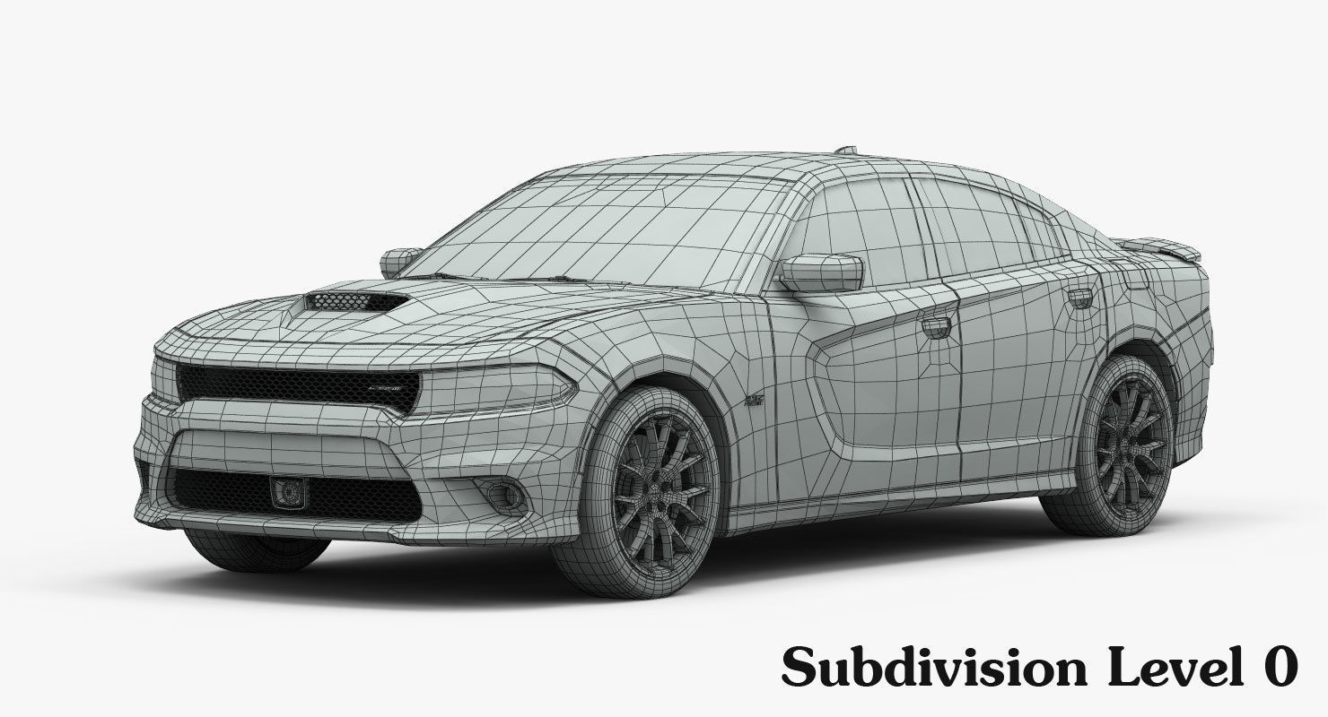 Dodge Charger SRT 392 2015 detailed interior 3D model_20