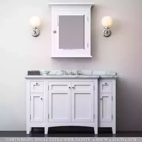 RH CARTWRIGHT SINGLE EXTRA-WIDE VANITY