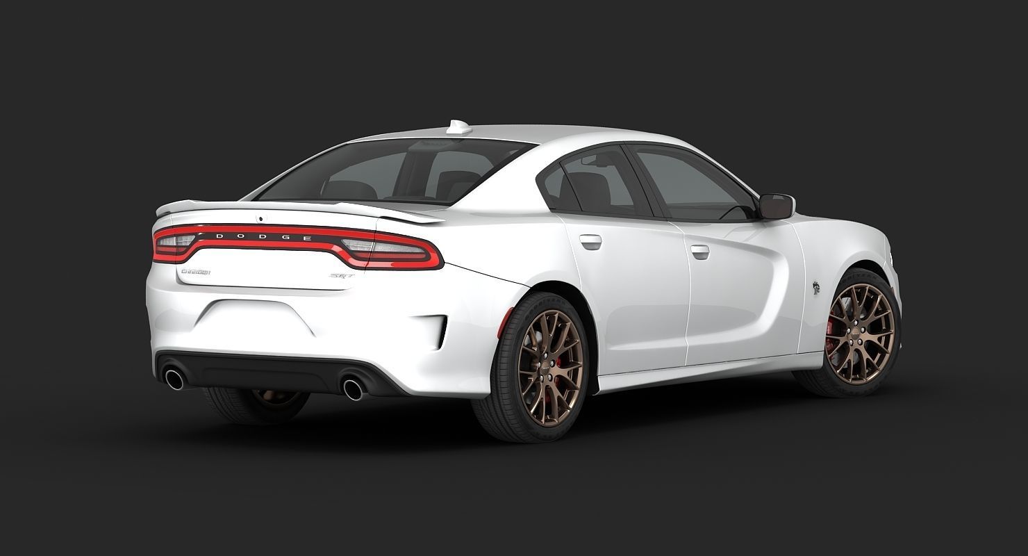 Dodge Charger SRT Hellcat 2015 detailed interior 3D model_4