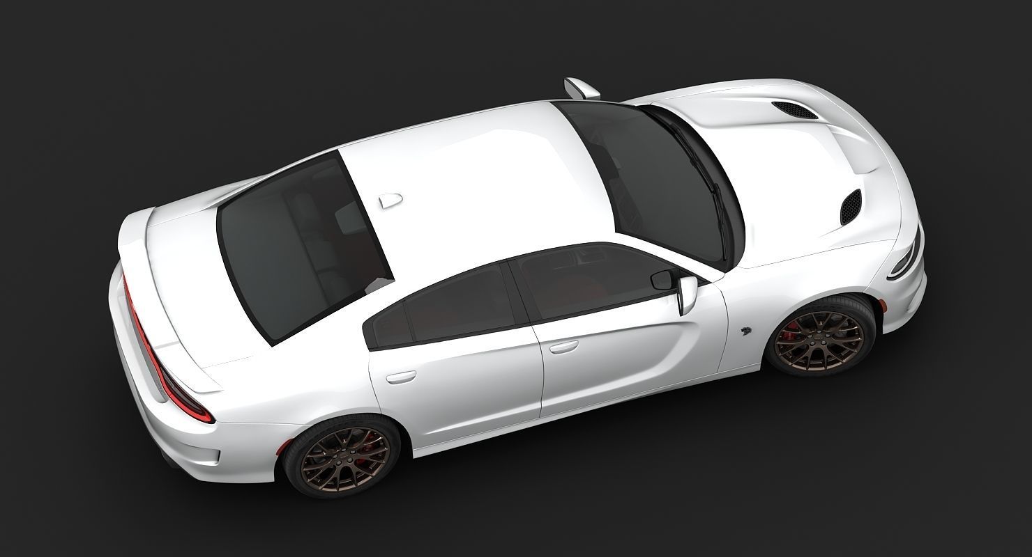 Dodge Charger SRT Hellcat 2015 detailed interior 3D model_10
