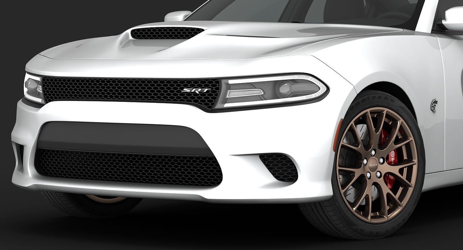 Dodge Charger SRT Hellcat 2015 detailed interior 3D model_6