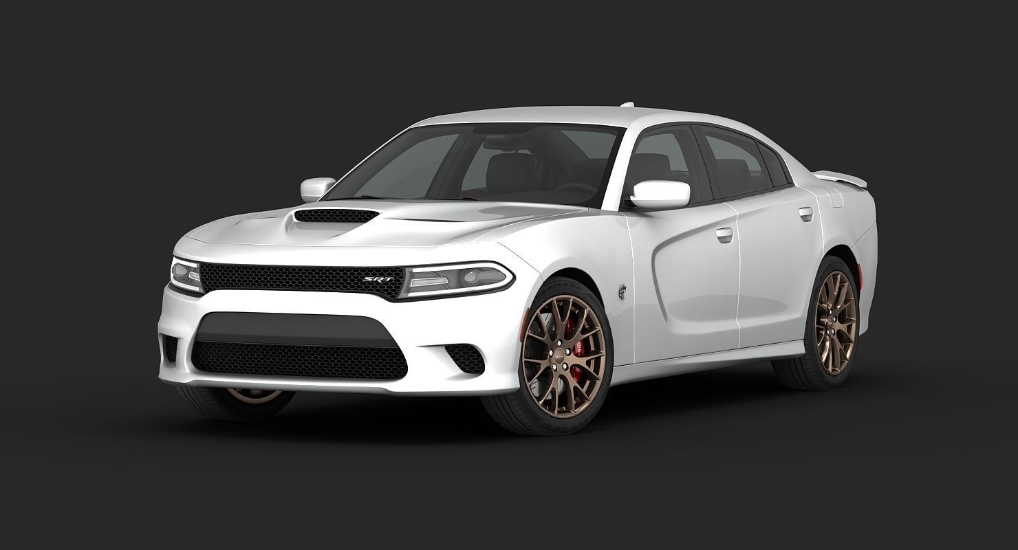 Dodge Charger SRT Hellcat 2015 detailed interior 3D model_3