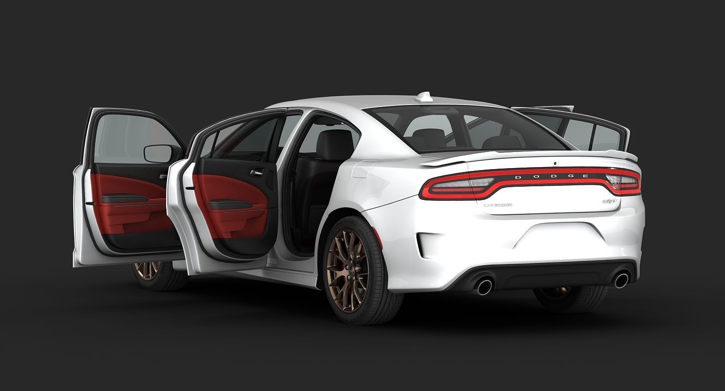 Dodge Charger SRT Hellcat 2015 detailed interior 3D model_17
