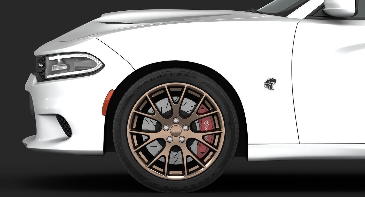 Dodge Charger SRT Hellcat 2015 detailed interior 3D model_14