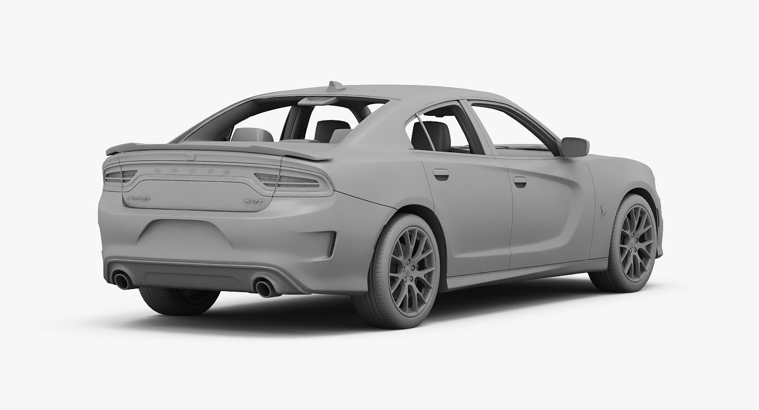 Dodge Charger SRT Hellcat 2015 detailed interior 3D model_29